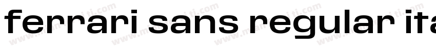 ferrari sans regular italic字体转换